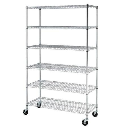 6 Tier Wire Shelving Unit Heavy Duty Height Adjule Nsf 6 Tier Wire Shelving Unit Heavy Duty Height Adjule Nsf Certification Utility Rolling Steel Commercial Grade