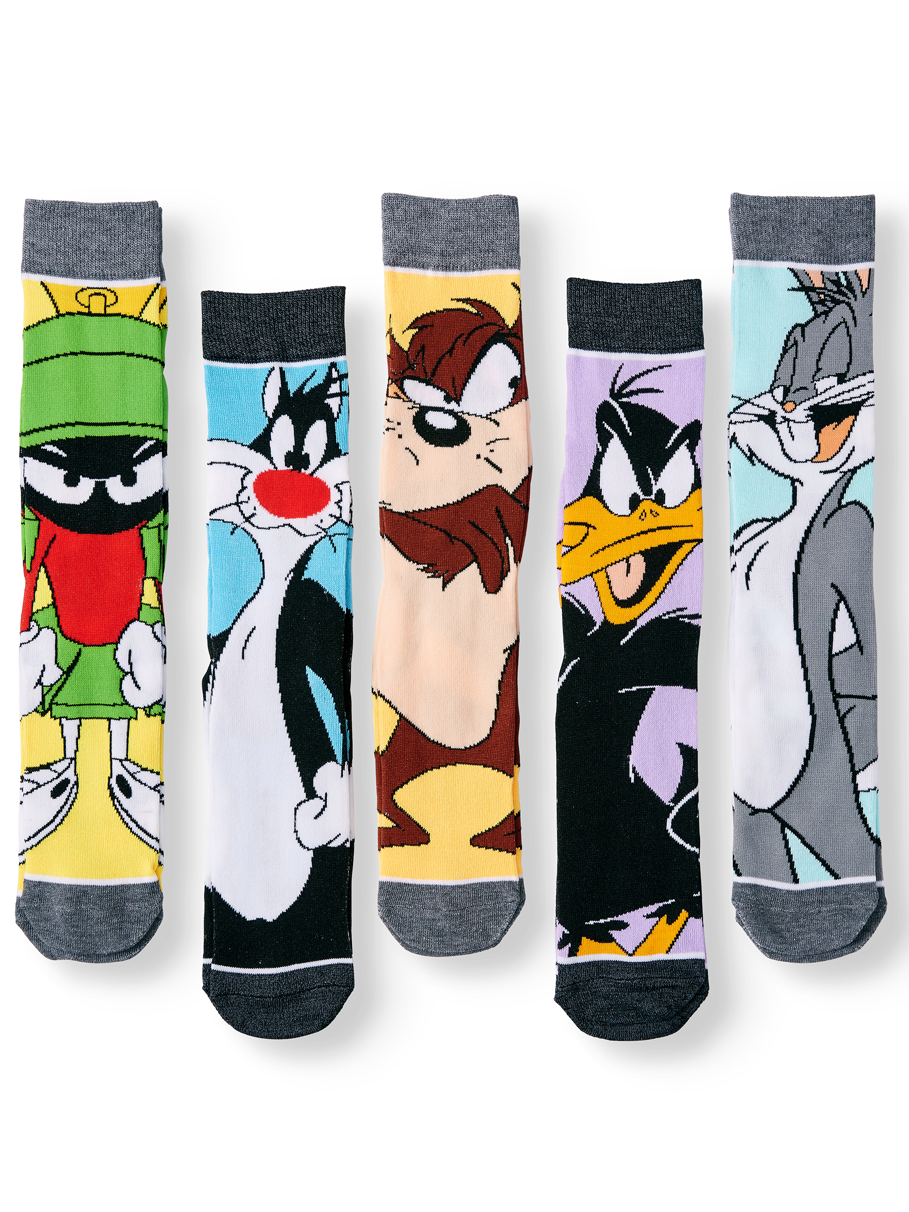 Looney Tunes Character Mens And Womens 5 Pack Ankle Socks