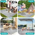 thumbnail image 4 of Ileading Outdoor Rugs 9'x12' for Patios Clearance Reversible Outdoor Rug, Outdoor Plastic Straw Rug RV Camping Rug Large Outdoor Mat for RV, Patio, Backyard, Deck, Picnic, Beach, Trailer, Camping, 4 of 12