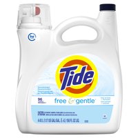 Tide Free & Gentle, HE Turbo Clean, Liquid Laundry Detergent, 96 Loads 150 fl oz