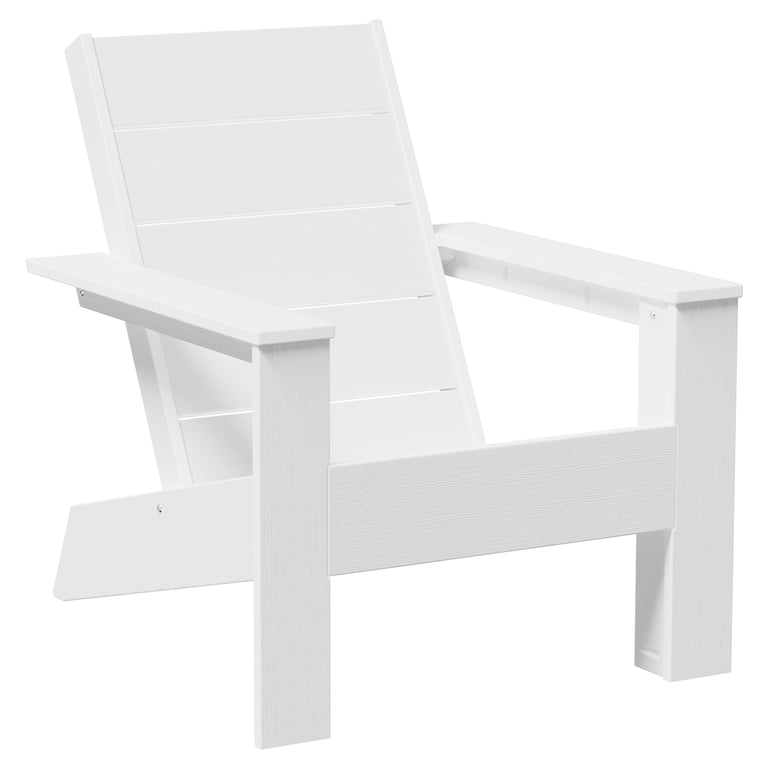 Better Homes & Gardens Ezra Outdoor HDPE Adirondack Chair, White