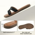 thumbnail image 4 of Ecetana Sandals for Women Slide Sandals Open Toe Flat Dress Sandals Indoor Outdoor Summer Slippers, 4 of 5