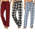 thumbnail image 6 of KEINXS X  3 Pack Women’s Flannel Pajama Pants - Ladies’ Soft Plaid Pajama Pants - Comfortable Pajama Pants for Women- Lounge Pants-Pack Of 3, 6 of 7