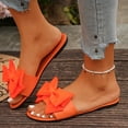 thumbnail image 5 of Alkepwun House Slippers Women's Summer Solid Color Bow Flat Casual Non-Slip Sandals Lightweight Comfort Versatile Slip On Open Toe Outdoor Shoes, 5 of 9