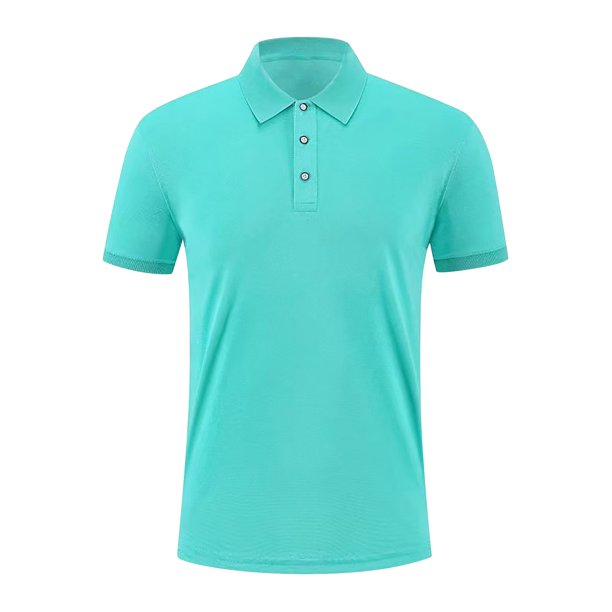 Collar de Cuello Suave, Color Sólido Casual Cuello de Vuelta de los Hombres Camiseta de Manga Corta Hecha de Poliéster Ligero para el Uso Diario de Verano