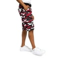 thumbnail image 4 of G-Style USA Men's Relaxed Fit Belted Camo Cargo Shorts - Red/White - 44, 4 of 6