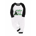 thumbnail image 2 of Elippeo Family Matching Christmas Pajamas, Letter Print Long-Sleeved Tops + Plaid Trousers Sleepwear Outfits, 2 of 6