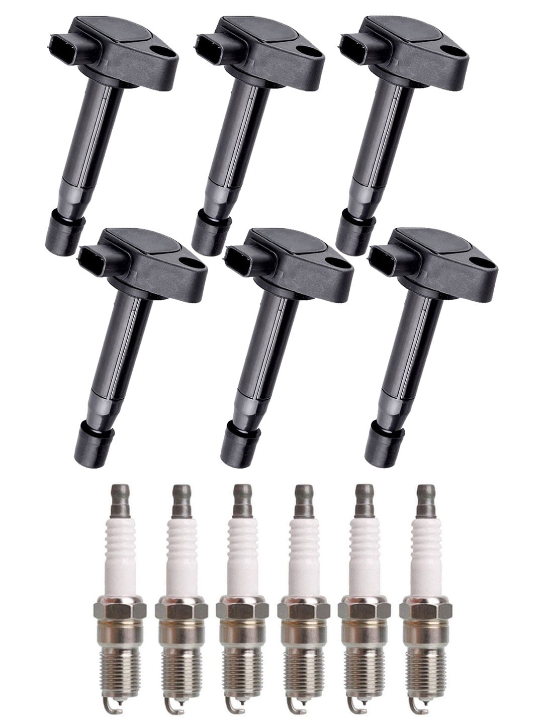 Set of 6 ISA Ignition Coils and 6 Spark Plugs Compatible with Acura MDX
