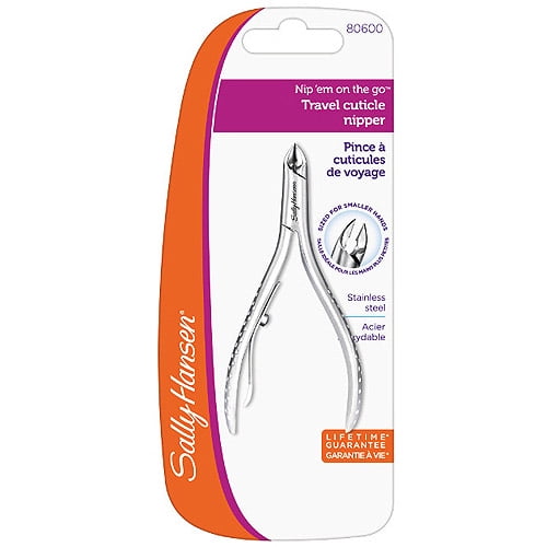 Sally Hansen Nip'em On The Go Classic Travel Nipper, Cuticle Clipper, Pack of 1 ,Cuticle Nipper, Nail Nipper, Nipper, Smaller Blade, Contoured Handle, Controlled Grip, Stainless Steel