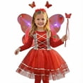thumbnail image 4 of Toddler Girls Sleeveless Floral Dress with Carnival Outfit for Stage Show Kindergarten Play Kids Dresses for Girls 6-7 Years, 4 of 5