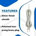 Lamp Wire, 8ft Lamp Cord with Polarized Molded TwoProng Plug for Table