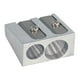 thumbnail image 2 of Sacapuntas de Metal | Aleación de aluminio de mano de 2 agujeros de tamaño dual | Hoja de acero duradera | Sacapuntas de Bolsillo Portátiles Compactos | Paquete de 2 | Para lápices estándar y grandes, 2 of 8