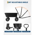 thumbnail image 2 of Poly Dump Cart - Heavy Duty 1200lbs Garden Cart with Quick-Release Dumping & No-Flat 13" Tires, Utility Wagon for Yard Work, Landscaping, Gardening, 2 of 8
