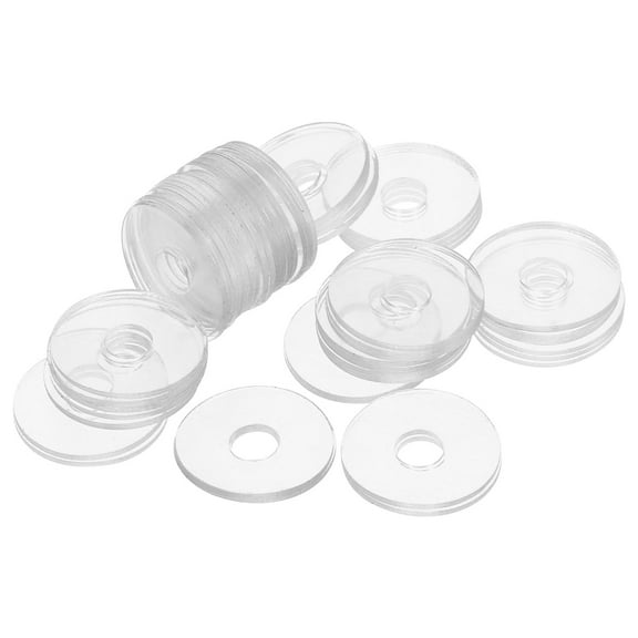 BESTOYARD 50Pcs Clear Vinyl Screw Gaskets Flexible Flat Washers for Equipment Repair Tasks