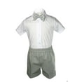 thumbnail image 5 of Silver Gray Checks Gingham Vest set Shorts Suit Boy Baby Toddler SM L XL 2T 3T4T, 5 of 6