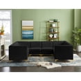 thumbnail image 3 of Meridian Furniture Alina Black Velvet Modular Sectional, 3 of 19