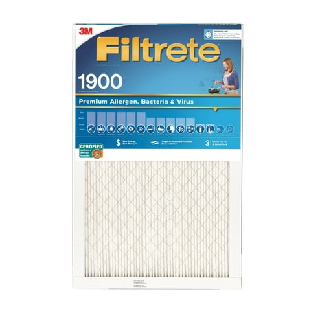 3m Allergen Reduction Filter Electrostatic  Ultimate 20   X 20   X 1   Electrostatic 1900 Mpr Case of 7