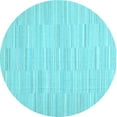 thumbnail image 1 of Ahgly Company Indoor Round Solid Light Blue Modern Area Rugs, 8' Round, 1 of 4