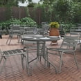 thumbnail image 2 of Flash Furniture Bellamy 31.5'' Silver Round Tempered Glass Metal Table, 2 of 11