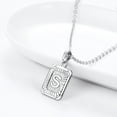 thumbnail image 5 of U7 Initial Monogram Necklace Letter Pendant S Platinum Plated for Women Men,Square Capital Resizable Chain, 5 of 7