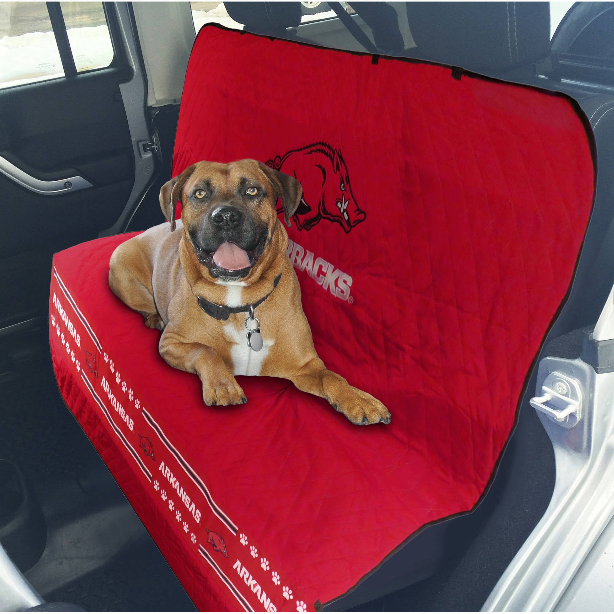 Pets First Arkansas Razorbacks Pet Car Seat Cover 