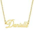 thumbnail image 1 of KISPER 18K Gold Plated Stainless Steel Personalized Name Pendant Necklace, Danielle, 1 of 6