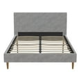 thumbnail image 4 of Mr. Kate Daphne Upholstered Bed with Vertical Channel Tufted Headboard, Queen, Light Gray Velvet, 4 of 26
