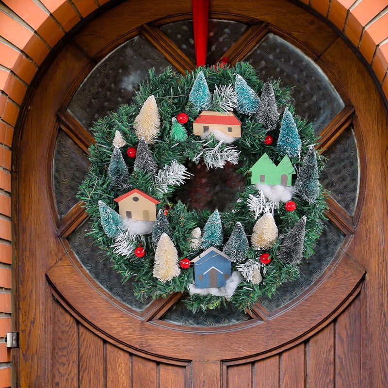 13.8 In Christmas Wreath - Artificial Cedar Wreath with Small
