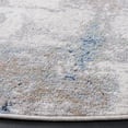 thumbnail image 4 of SAFAVIEH Bayside Lincoln Abstract Polyester Machine Washable Area Rug, Blue/Gray, 6'7" x 6'7" Round, 4 of 12