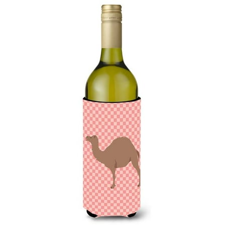 

F1 Hybrid Camel Pink Check Wine Bottle Beverge Insulator Hugger