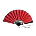 thumbnail image 3 of Clearance Under 5$ 8-Inch Red Bone Plain Folding Fan G, Fdelink Traditional Red Bone Folding Fan Premium Fabric Solid Color Fan for Diy Hand Painted Art Calligraphy Advertising, 3 of 5
