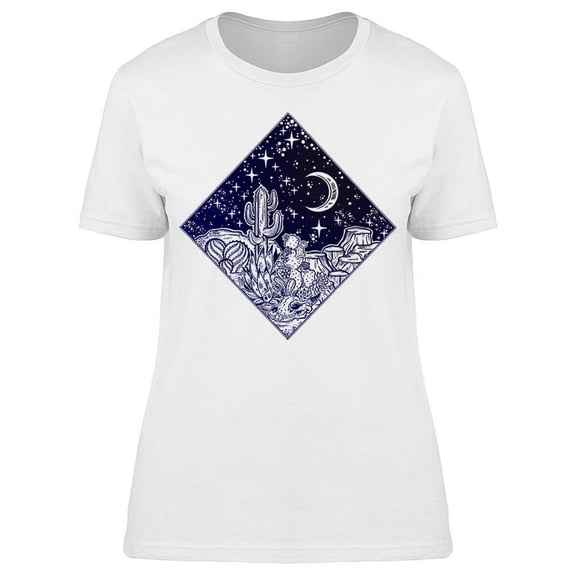 Graphic Night Desert America T-Shirt Women -Image by Shutterstock, Female 3X-Large
