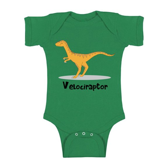 Awkward Styles Velociraptor Dinosaur Baby Bodysuit Short Sleeve Dinosaur One Piece Top for Baby Short Sleeve Dinosaur Bodysuit Dinosaur Gifts for Baby Boys and Baby Girls Spirit Animal Bodysuit