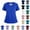#01 Royal Blue, variant on 2 Pocket Scrub Top for Women V Neck Short Sleeve Side Slit Top Made with Soft Stretch Durable Fabric, #01 Dark Green, M