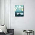 thumbnail image 3 of Natural Aesthetic Mountain Wall Art 12x16 Inch Watercolor Forest Scene for Living Room & Bedroom, 3 of 7