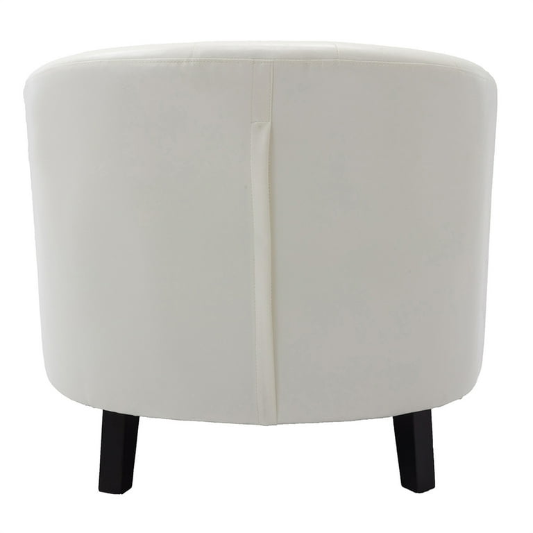 White bucket chairs discount with wooden legs