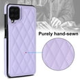 thumbnail image 6 of Nalacover Wallet Case for Samsung Galaxy A12 5G, RFID Blocking Card Slots Holder PU Leather Fashion Back Flip Cover with Kickstand Magnetic Buttons Shockproof Case for Samsung Galaxy A12 5G,Purple, 6 of 8