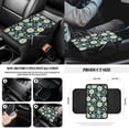 thumbnail image 6 of Renewold Hippie Daisy Butterfly Blue Car Seat Cover Full Set 14 PCS, with Steering Wheel Cover Seatbelt Pad Coaster Rubbish Bin Rear View Mirror Cover Armrest Cover Cushion Gear Shift Knob Cover Set, 6 of 7