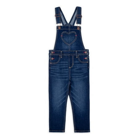 

Jordache Baby Girls & Toddler Girls Heart Pocket Denim Overall (12M-5T)