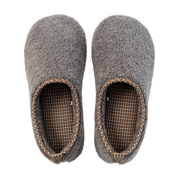 AUDeals Women Cozy Fuzzy Slippers, Warm Memory Foam House Shoes, Closed Back Indoor Outdoor Slippers (GY1, 13)