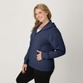 thumbnail image 3 of Hanes EcoSmart Women's Full-Zip Fleece Hoodie Navy 2XL, 3 of 6