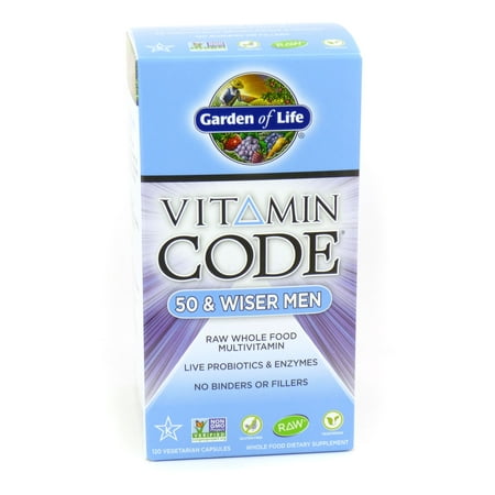 Code vitamine 50 et Wiser hommes multivitamines par Garden of Life - 120 Capsules