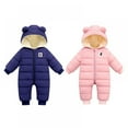 thumbnail image 3 of Infant Winter Jacket Warm Puffer Jacket Down Romper Hooded Snowsuit, 3 of 6