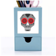 thumbnail image 1 of En México la cultura nacional de ilustración con calavera de ojos rojos Tarjeta de clip de pluma del gestor de suministros de oficina, 1 of 3