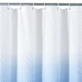 thumbnail image 6 of Textured Ombre Shower Curtain for Bathroom, 3D Embossed Ruffle Waterproof Shower Curtain, Fabric Farmhouse Style with 12 Hooks Set, 72x72 inch, Blue, 6 of 10