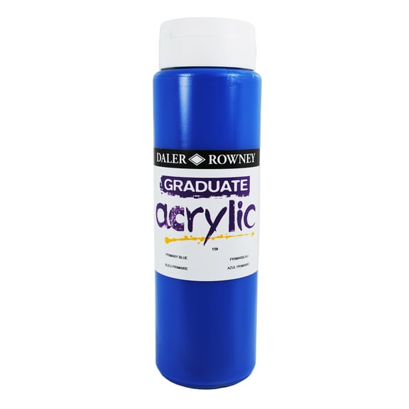 Daler-Rowney Graduate Acrylic, 500ml Bottle, Primary Blue