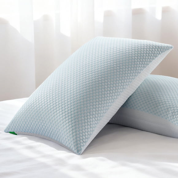 Z-HOM Juego de 2 Almohadas Ajustables de Memory Foam Suave, Almohada Refrescante Reguladora de Temperatura para Dormir, Paquete de 2 Almohadas para Cama Tamaño King Certificadas OEKO-TEX (20 X 36
