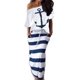 thumbnail image 1 of Conjunto de camiseta y falda de manga corta con estampado de ancla de barco de ocio estilo marino, 1 of 6