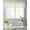 thumbnail image 3 of Yellow Branch Valance Curtains for Kitchen/Living Room/Bathroom/Bedroom Window, Spring Summer Pastoral Botanical Aesthetics Rod Pocket Small Topper Half Short Window Curtains Sheer Scarf 42"x12", 3 of 8