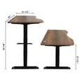 thumbnail image 6 of caesar hardware a3-63b ergonomic 63-in 3 memory buttons led electric automatic height adjustable sit to stand curved work office desk with white legs, natural oak, 6 of 9